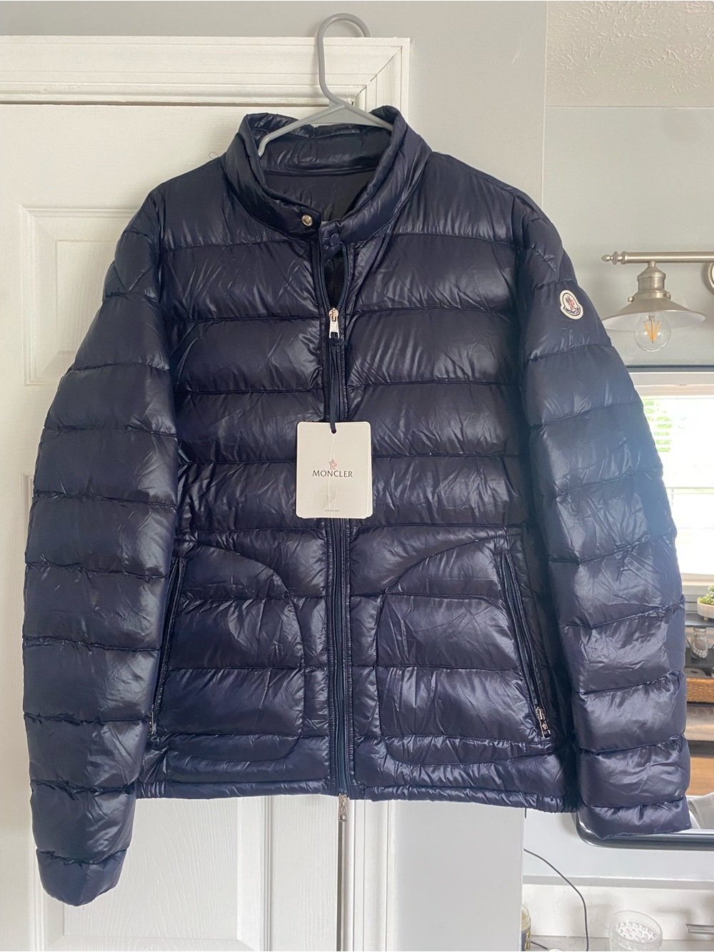 Moncler Men's Navy Quilted Down Jacket